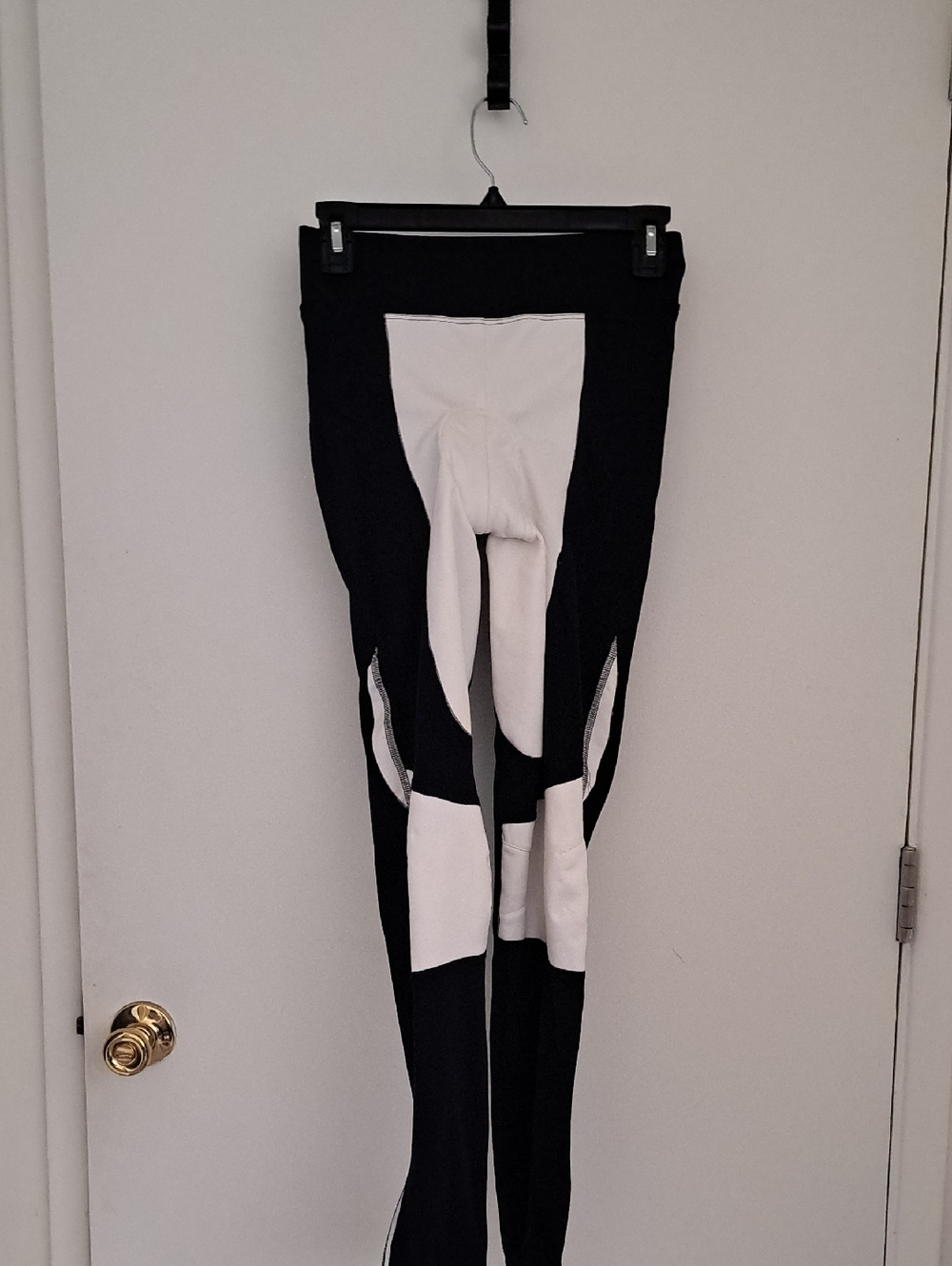 Pearl Izumi Black and White Colorblock Padded Bike Leggings